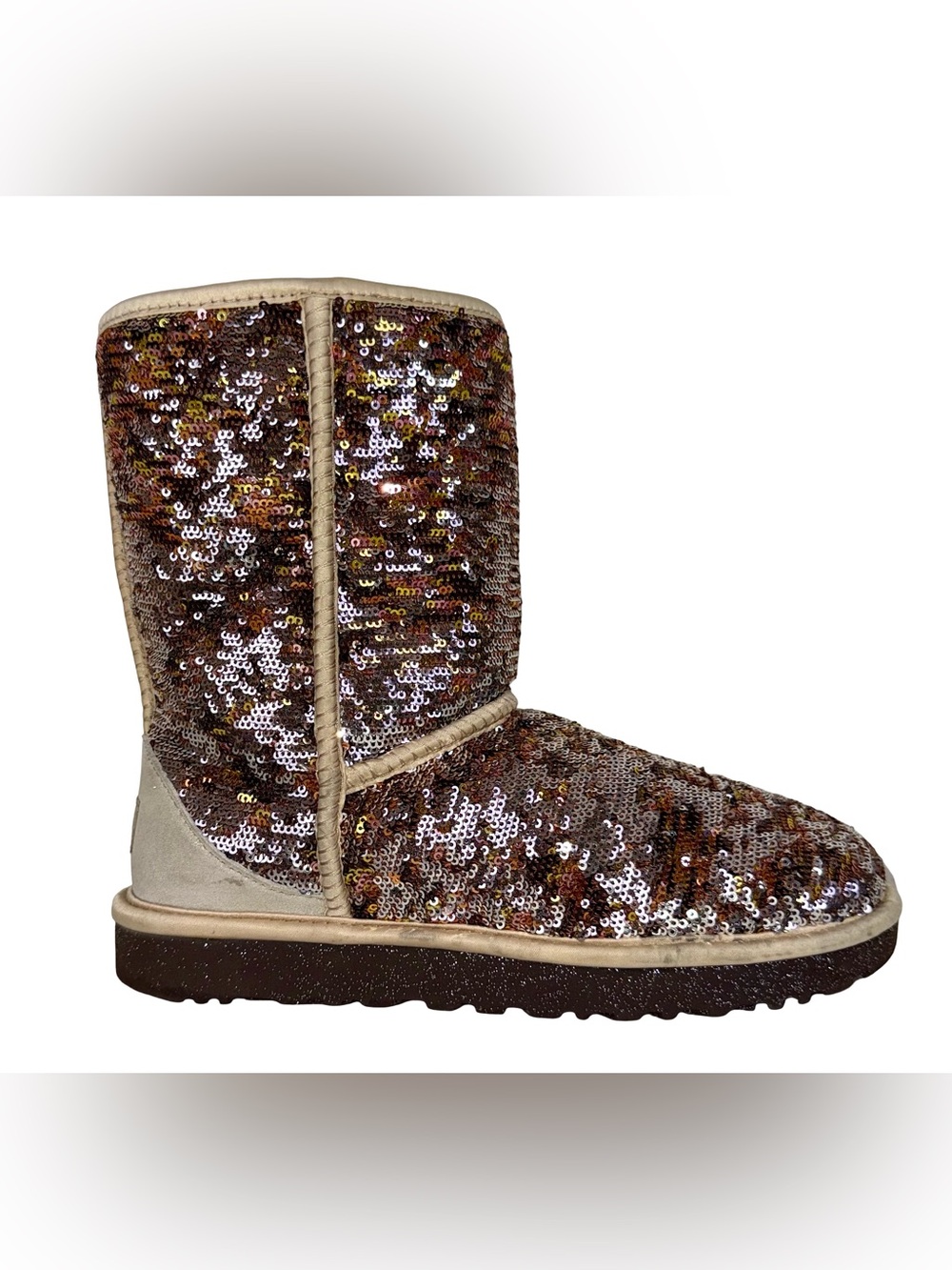 UGG CLASSIC SHORT SEQUIN EMBELLISHED BOOTS